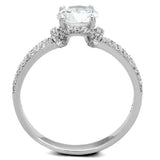 TS197 - Rhodium 925 Sterling Silver Ring with AAA Grade CZ in Clear - Alamode - Flyclothing LLC