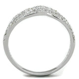 TS201 - Rhodium 925 Sterling Silver Ring with AAA Grade CZ in Clear - Alamode - Flyclothing LLC