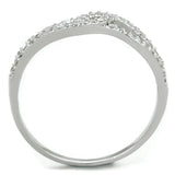 TS202 - Rhodium 925 Sterling Silver Ring with AAA Grade CZ in Clear - Alamode - Flyclothing LLC