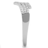 TS203 - Rhodium 925 Sterling Silver Ring with AAA Grade CZ in Clear - Alamode - Flyclothing LLC
