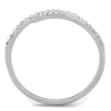 TS204 - Rhodium 925 Sterling Silver Ring with AAA Grade CZ in Clear - Alamode - Flyclothing LLC