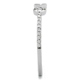TS205 - Rhodium 925 Sterling Silver Ring with AAA Grade CZ in Clear - Alamode - Flyclothing LLC