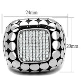 TS215 - Rhodium 925 Sterling Silver Ring with AAA Grade CZ in Clear - Alamode - Flyclothing LLC