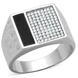 TS219 - Rhodium 925 Sterling Silver Ring with AAA Grade CZ in Clear - Alamode - Flyclothing LLC