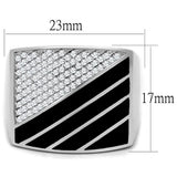 TS227 - Rhodium 925 Sterling Silver Ring with AAA Grade CZ in Clear - Alamode - Flyclothing LLC