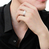 TS232 - Rhodium 925 Sterling Silver Ring with AAA Grade CZ in Clear - Alamode - Flyclothing LLC