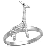 TS255 - Rhodium 925 Sterling Silver Ring with AAA Grade CZ in Clear - Alamode - Flyclothing LLC