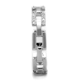 TS257 - Rhodium 925 Sterling Silver Ring with AAA Grade CZ in Clear - Alamode - Flyclothing LLC
