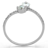 TS258 - Rhodium 925 Sterling Silver Ring with AAA Grade CZ in Clear - Alamode - Flyclothing LLC