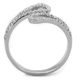 TS267 - Rhodium 925 Sterling Silver Ring with AAA Grade CZ in Clear - Alamode - Flyclothing LLC