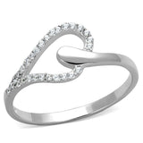 TS269 - Rhodium 925 Sterling Silver Ring with AAA Grade CZ in Clear - Alamode - Flyclothing LLC