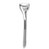 TS272 - Rhodium 925 Sterling Silver Ring with AAA Grade CZ  in Clear - Alamode