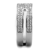 TS273 - Rhodium 925 Sterling Silver Ring with AAA Grade CZ in Clear - Alamode - Flyclothing LLC