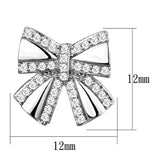 TS287 - Rhodium 925 Sterling Silver Earrings with AAA Grade CZ in Clear - Alamode - Flyclothing LLC