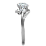 TS305 - Rhodium 925 Sterling Silver Ring with AAA Grade CZ in Clear - Alamode - Flyclothing LLC
