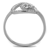 TS307 - Rhodium 925 Sterling Silver Ring with AAA Grade CZ in Clear - Alamode - Flyclothing LLC