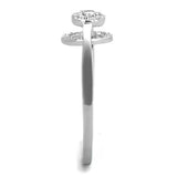 TS310 - Rhodium 925 Sterling Silver Ring with AAA Grade CZ in Clear - Alamode - Flyclothing LLC