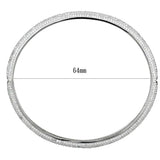 TS328 - Rhodium 925 Sterling Silver Bangle with AAA Grade CZ in Clear - Alamode - Flyclothing LLC
