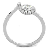 TS335 - Rhodium 925 Sterling Silver Ring with AAA Grade CZ in Clear - Alamode - Flyclothing LLC