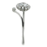 TS335 - Rhodium 925 Sterling Silver Ring with AAA Grade CZ in Clear - Alamode - Flyclothing LLC