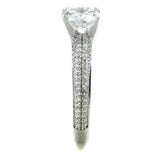 TS338 - Rhodium 925 Sterling Silver Ring with AAA Grade CZ in Clear - Alamode - Flyclothing LLC