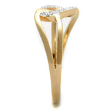 TS362 - Rose Gold + Rhodium 925 Sterling Silver Ring with AAA Grade CZ in Clear - Alamode - Flyclothing LLC