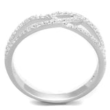 TS365 - Rhodium 925 Sterling Silver Ring with AAA Grade CZ in Clear - Alamode - Flyclothing LLC