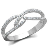 TS365 - Rhodium 925 Sterling Silver Ring with AAA Grade CZ in Clear - Alamode - Flyclothing LLC
