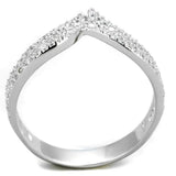 TS366 - Rhodium 925 Sterling Silver Ring with AAA Grade CZ in Clear - Alamode - Flyclothing LLC