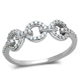 TS400 - Rhodium 925 Sterling Silver Ring with AAA Grade CZ in Clear - Alamode - Flyclothing LLC