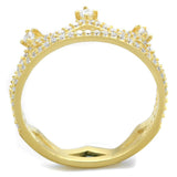 TS404 - Gold 925 Sterling Silver Ring with AAA Grade CZ  in Clear - Alamode
