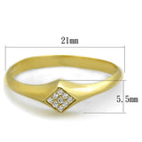 TS406 - Gold 925 Sterling Silver Ring with AAA Grade CZ in Clear - Alamode - Flyclothing LLC