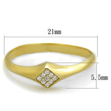 TS406 - Gold 925 Sterling Silver Ring with AAA Grade CZ  in Clear - Alamode