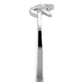 TS426 - Rhodium 925 Sterling Silver Ring with AAA Grade CZ in Clear - Alamode - Flyclothing LLC