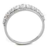 TS429 - Rhodium 925 Sterling Silver Ring with AAA Grade CZ in Clear - Alamode - Flyclothing LLC