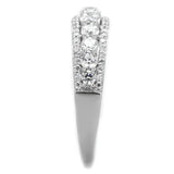 TS429 - Rhodium 925 Sterling Silver Ring with AAA Grade CZ in Clear - Alamode - Flyclothing LLC
