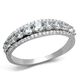 TS429 - Rhodium 925 Sterling Silver Ring with AAA Grade CZ in Clear - Alamode - Flyclothing LLC