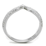 TS433 - Rhodium 925 Sterling Silver Ring with AAA Grade CZ in Clear - Alamode - Flyclothing LLC