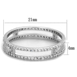 TS434 - Rhodium 925 Sterling Silver Ring with AAA Grade CZ in Clear - Alamode - Flyclothing LLC