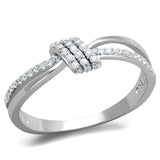 TS435 - Rhodium 925 Sterling Silver Ring with AAA Grade CZ in Clear - Alamode - Flyclothing LLC