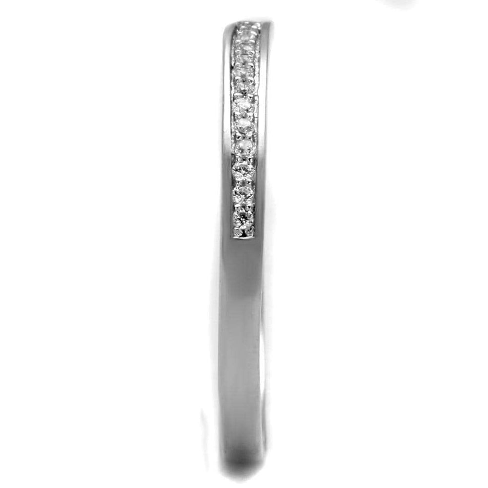 TS472 - Rhodium 925 Sterling Silver Ring with AAA Grade CZ in Clear - Alamode - Flyclothing LLC