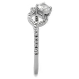 TS485 - Rhodium 925 Sterling Silver Ring with AAA Grade CZ in Clear - Alamode - Flyclothing LLC