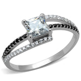TS488 - Rhodium 925 Sterling Silver Ring with AAA Grade CZ in Clear - Alamode - Flyclothing LLC