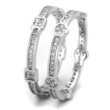 TS503 - Rhodium 925 Sterling Silver Ring with AAA Grade CZ in Clear - Alamode - Flyclothing LLC