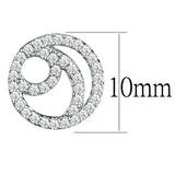 TS511 - Rhodium 925 Sterling Silver Earrings with AAA Grade CZ in Clear - Alamode - Flyclothing LLC