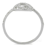 TS519 - Rhodium 925 Sterling Silver Ring with AAA Grade CZ in Clear - Alamode - Flyclothing LLC
