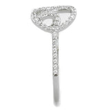 TS519 - Rhodium 925 Sterling Silver Ring with AAA Grade CZ in Clear - Alamode - Flyclothing LLC