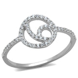 TS519 - Rhodium 925 Sterling Silver Ring with AAA Grade CZ in Clear - Alamode - Flyclothing LLC