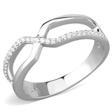 TS540 - Rhodium 925 Sterling Silver Ring with AAA Grade CZ in Clear - Alamode - Flyclothing LLC