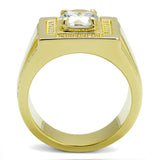TS552 - Gold 925 Sterling Silver Ring with AAA Grade CZ  in Clear - Alamode